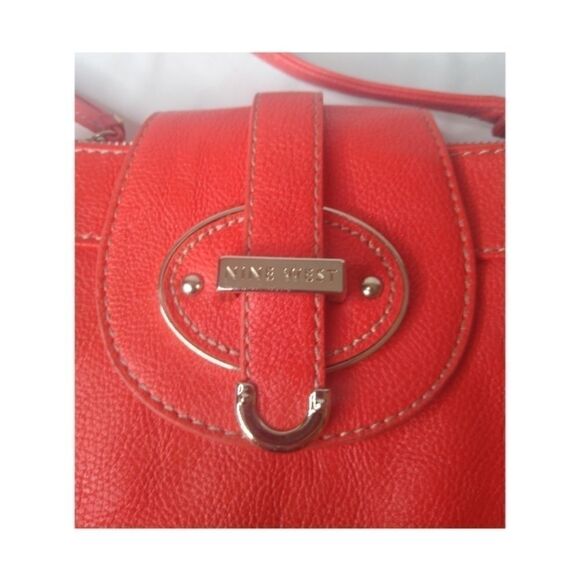 Nine West Bright Red Faux Leather Crossbody - Picture 2 of 11